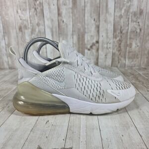 Nike Air Max 270‎ Casual Running Shoes White Kids Youth Size 5Y